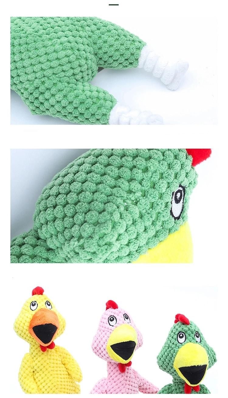 Wholesale Colorful Squeaky Cute Screaming Chicken Plush Pet Dog Toys