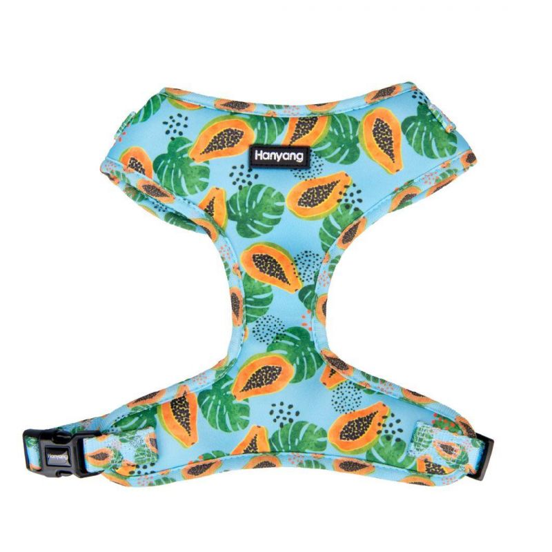 Top Seller Luxurious Neck Adjustable Customized Soft Neoprene Pet Dog Harness