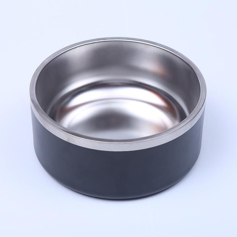 Wholesale Large Capacity Dog Food Basin Stainless Steel Round Pet Bowl