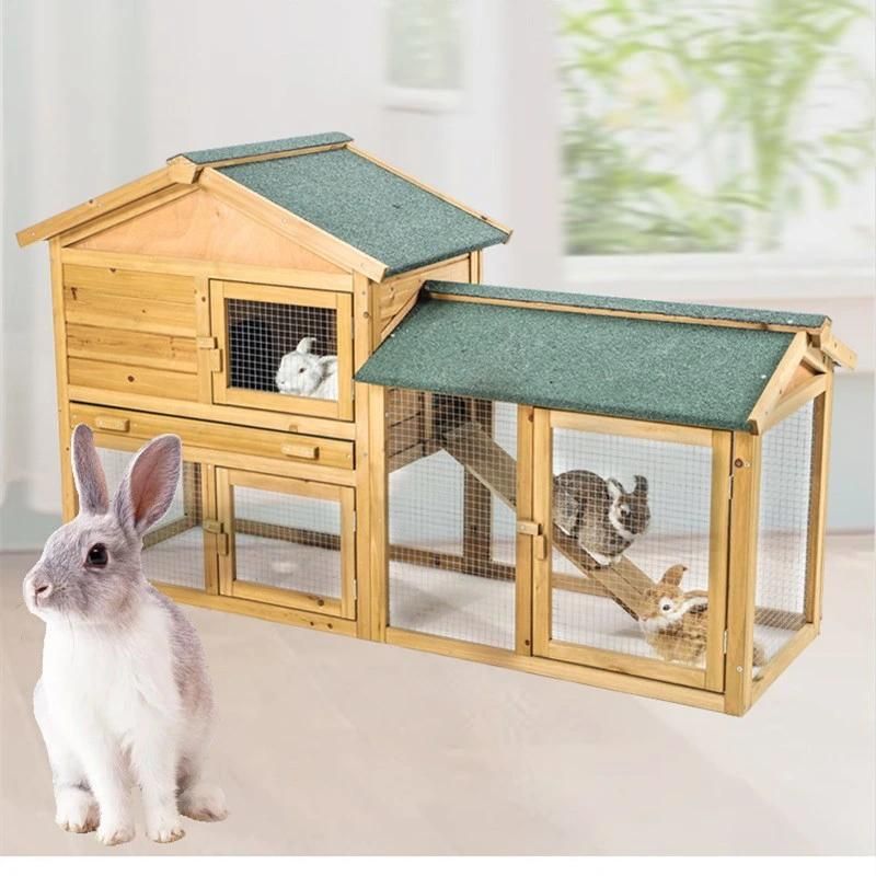 Zosia Small Rabbit Hutch Made of Fir Chicken Cage Dog House Ramp 0211