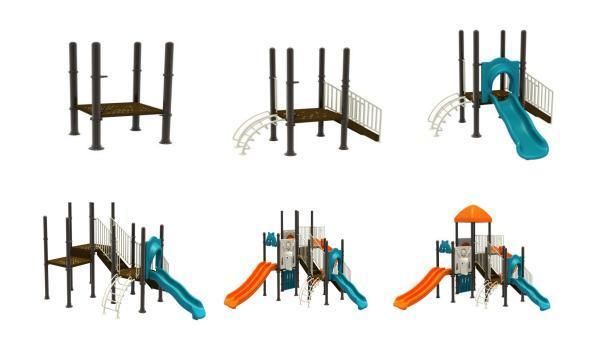 2021 Outdoor Playground High Quality Plastic Equipment Low Price