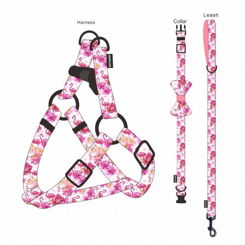 Zinc Alloy D Buckle Reflective Breathable Easy Washed Blank Ring Classical Mesh Personalized Dog Harness Set Custom