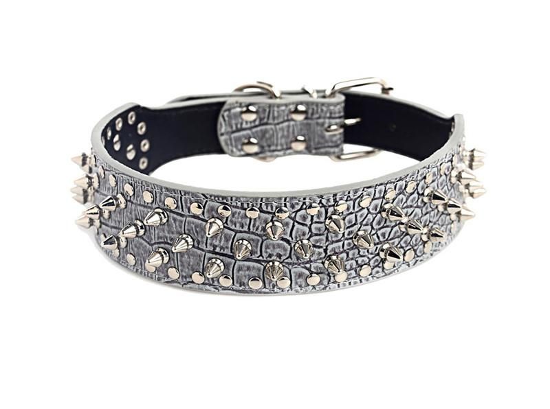 PU Leather Dog Collar with Spikes