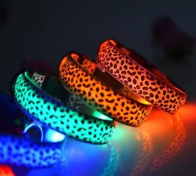 Amazon Best Selling Flashing Adjustable Glow Light up LED Pet Dog Collar for Dog