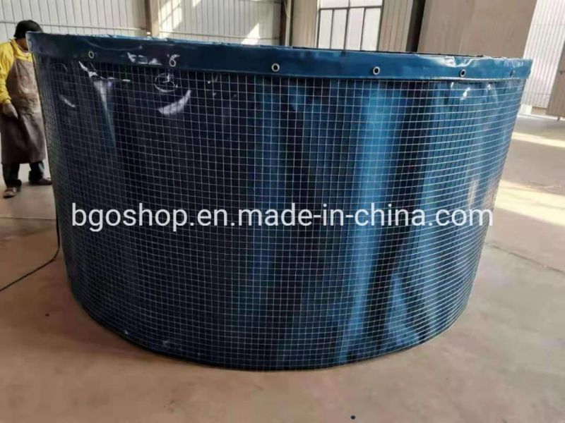 5m/8m/10m/16m (D) Steel Mesh Water Tank Fish Farming Pond PVC Tarpaulin/HDPE Fish Tank