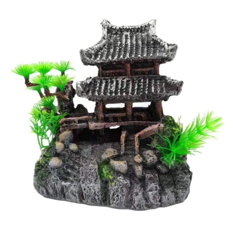 Realistic Craft Faux Classic Resin Castle Aquarium Ornament