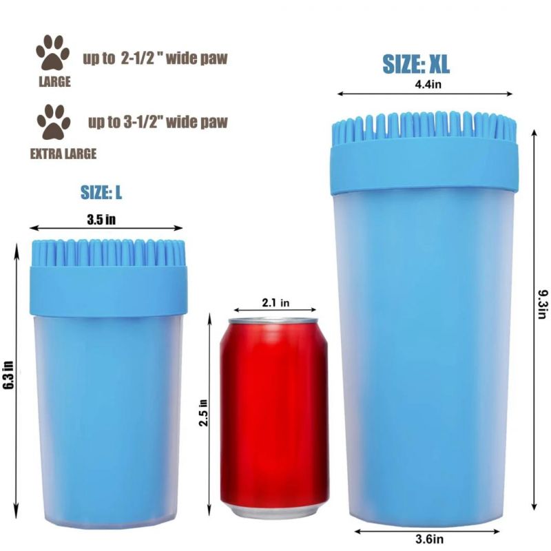 2-in-1 Dog Paw Washer Portable Pet Paw Cleaner Paw Washer