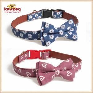 Beautiful Dog Cat Collars with Bow Tie /for Small Pets Products (KC0192)