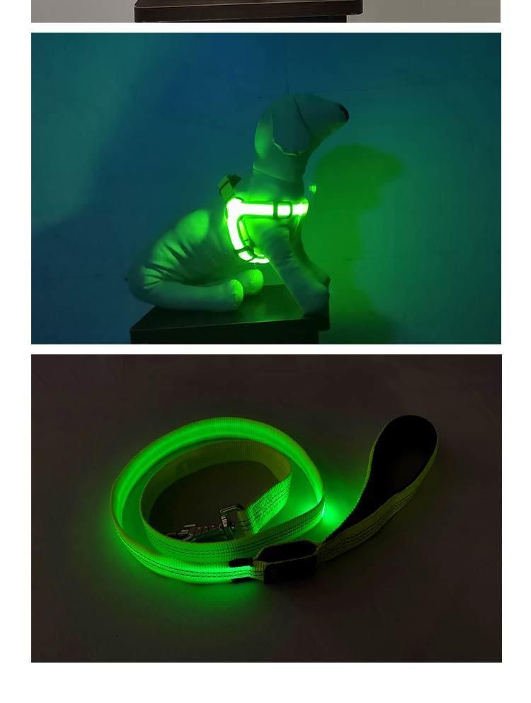 Quality Ventilation Brilla Pet Pecho Espalda LED Strip Dog Harness