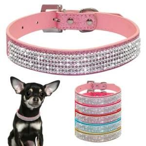 PU Adjustable Dog/Cat Diamond Collar
