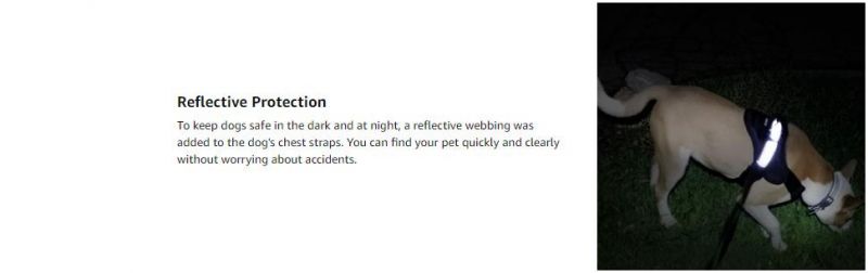 Black New Upgraded Ultra-Reflective Dog Harness for Safe Walking Night