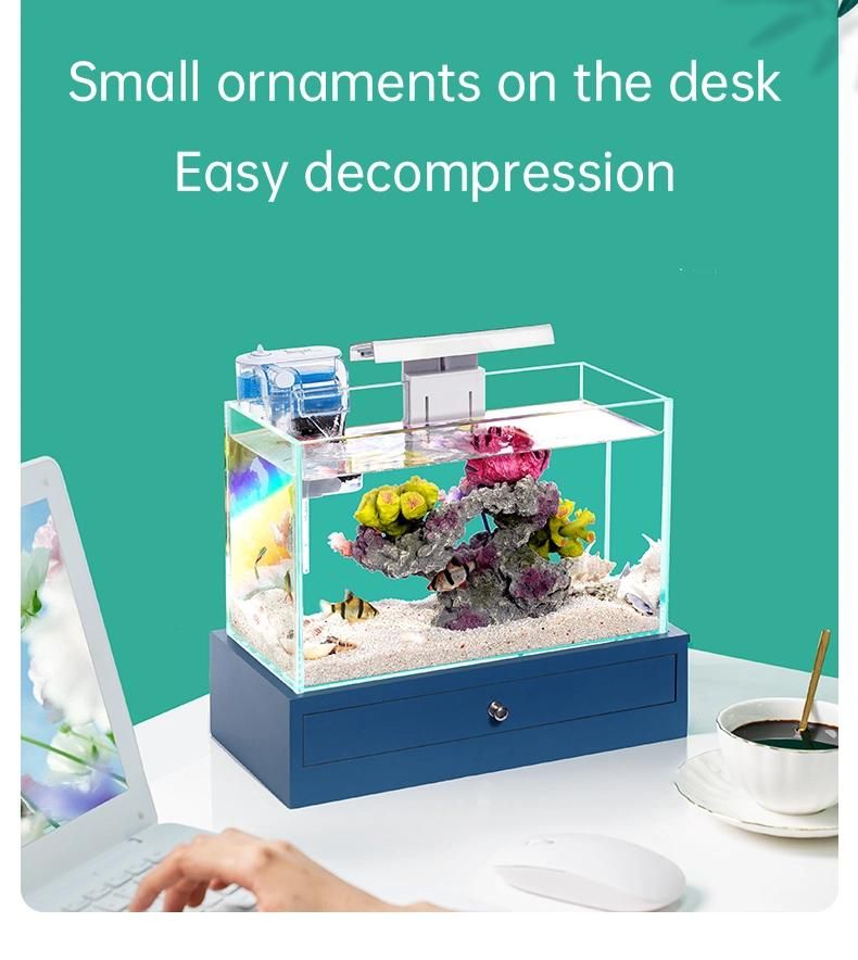 Yee High Quality Aquarium Fish Tank Desktop Drawer Water Tank