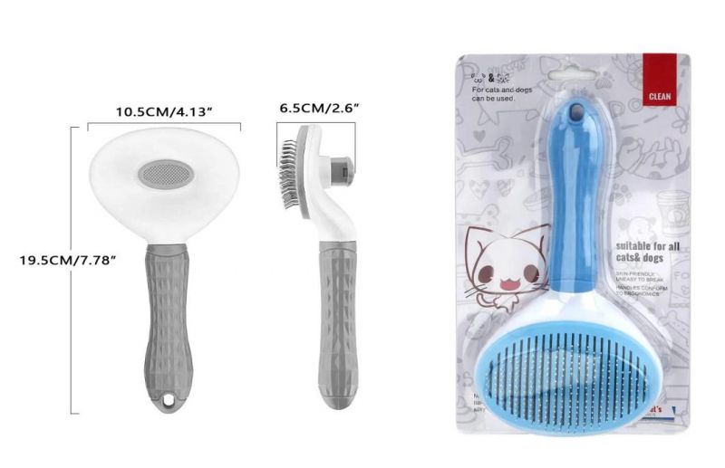 Cat Grooming Brush Tool Self Cleaning Slicker Pet Brush, Hair Slicker Brush Pet Dog Comb for Pet Massage