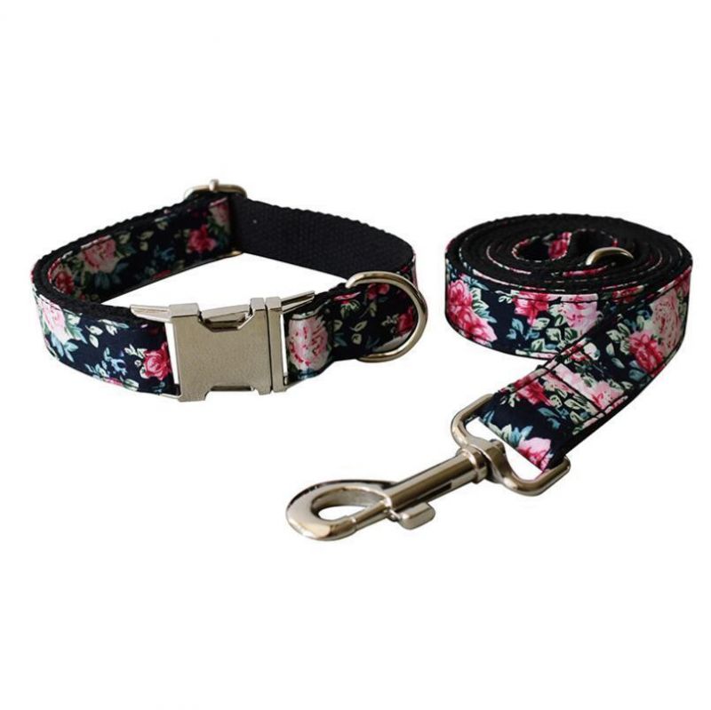 Fast Delivery of Matching Dog Collar Leash and Floral Bow