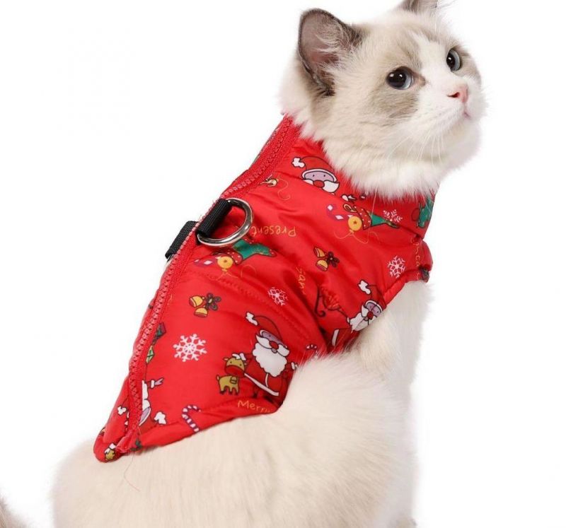 Design Christmas Pet Coat Pup Clothing Dog Holiday Down Jacket