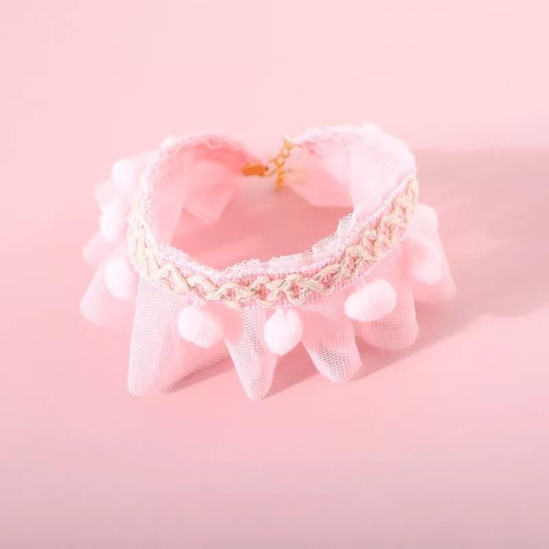 Sweet Princess Lace Bib Dog Cat Necklace Collar Decoration Adjustable Pet Accessories