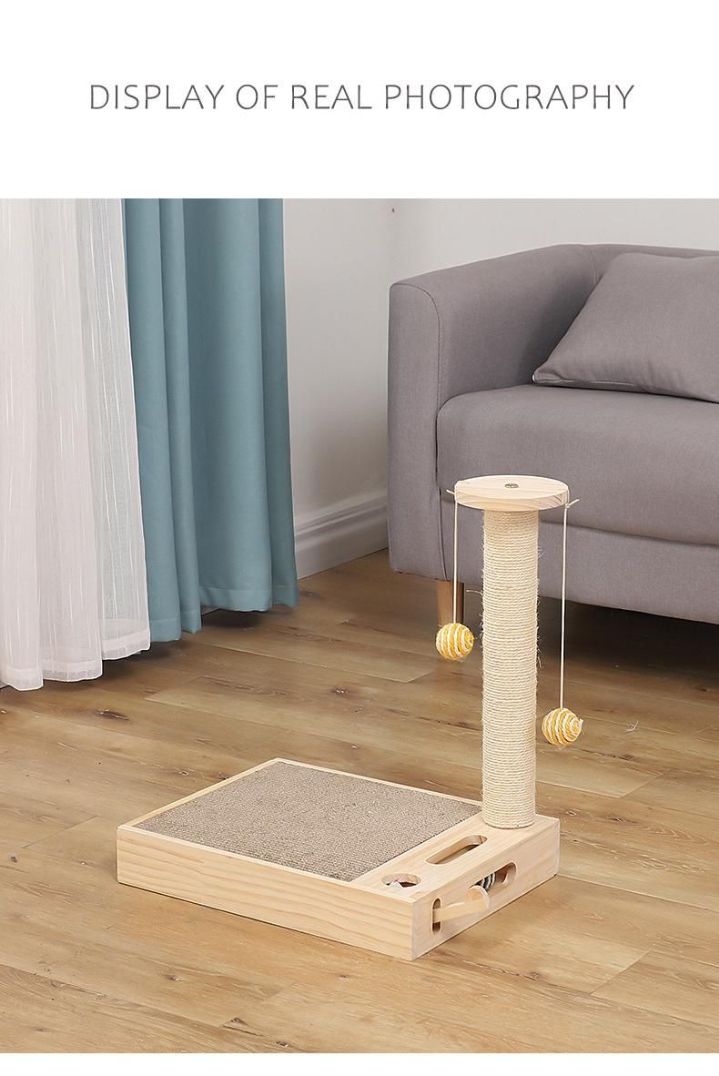 Luxury Pet Furniture Solid Wood Cat Tree Tower Sisal Multi Function Cat Scratch Post Toys