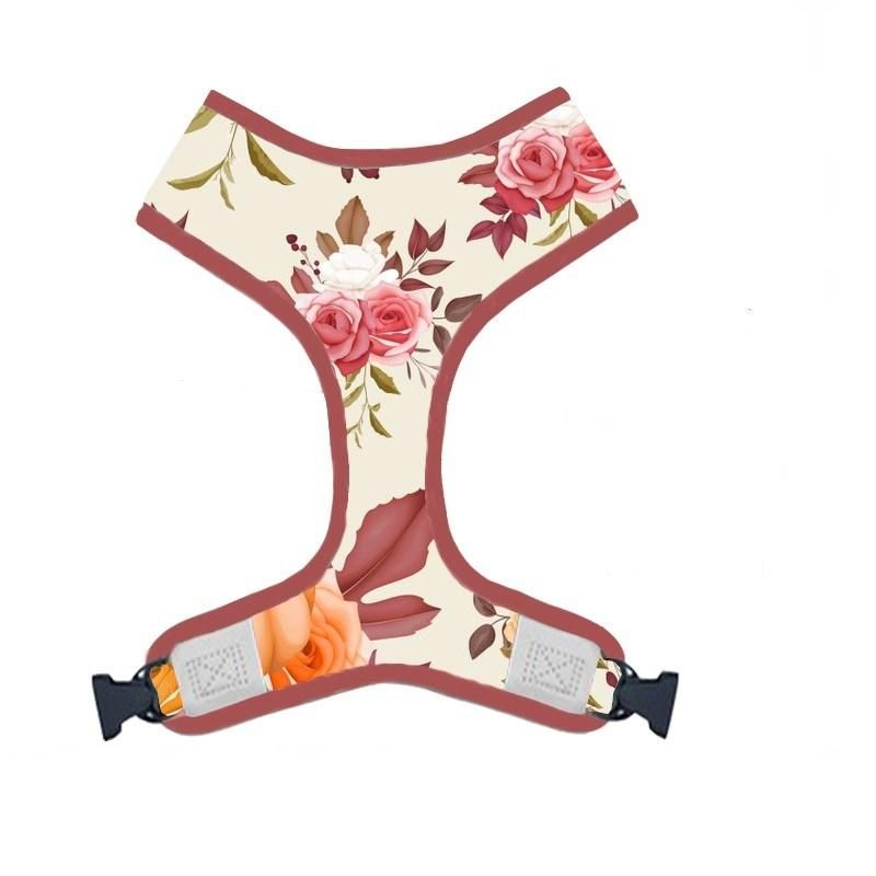 2020 Fashion High Quality Pattern Designs with Rubber Logo Mesh Breathable Dog Harness