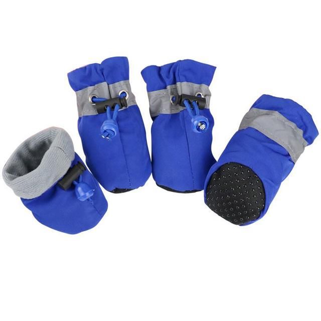 Colourful Pet Supply Coldproof 4 Pieces Whole Sets Pet Shoes