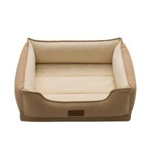 Customize Detachable Rectangle Plush Memory Foam Orthopedic Warm Pet Dog Bed
