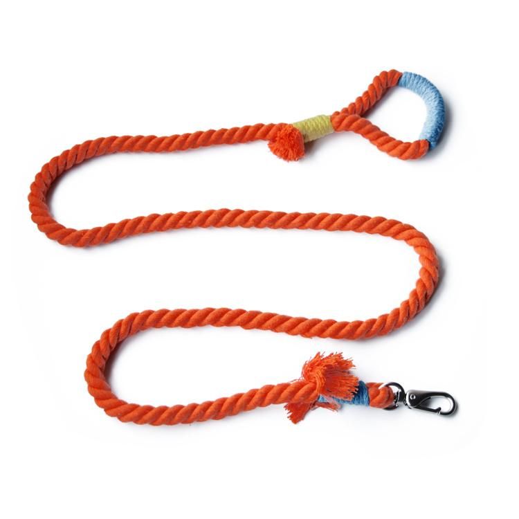 Customized Multiple Color Durable Handmade Cotton Braided Rope Dog Leash