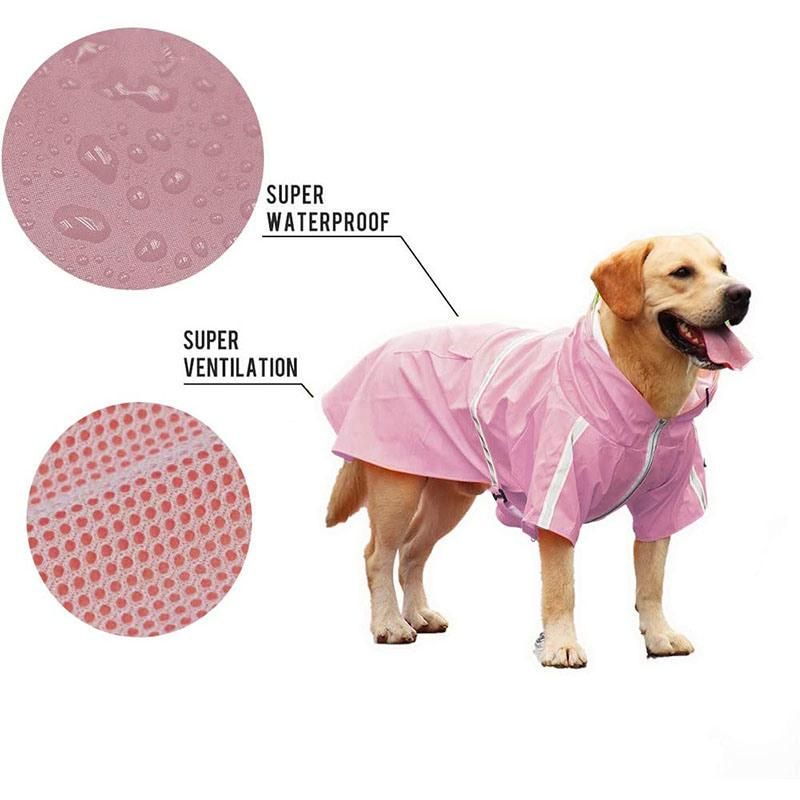 Dog Rain Poncho Pet Raincoat with Hood