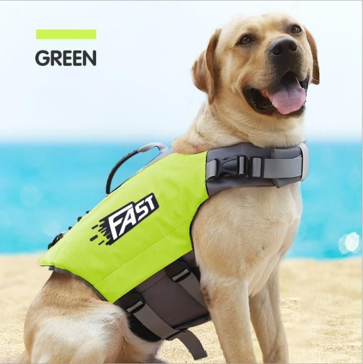 Custom Adjustable Waterproof Printed Reflective Swimming Safety Neoprene Pet Dog Life Jacket Vest