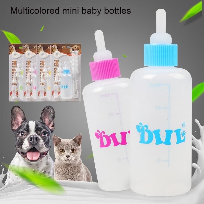 60ml Colorful Mini Pet Milk Bottle for Cats Dogs and Puppies Pet Milk Drinking Fountain