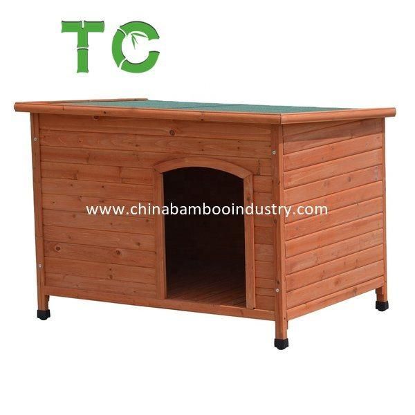Factory Cheap Price Wooden Dog Kennel Wood Dog House, Outdoor Weather-Resistant Wooden Log Cabin, Pet House with Adjustable Feet & Removable Floor