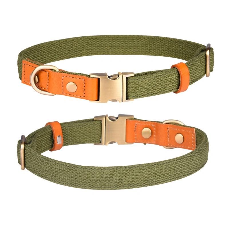 Sturdy Dog Collar with Leather Combination