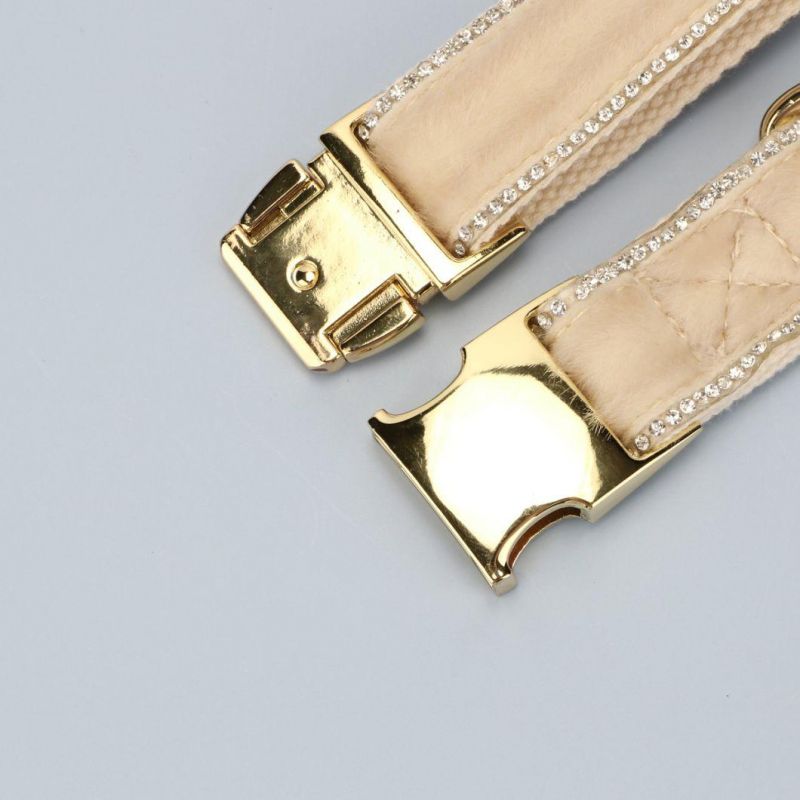 Custom Wholesale Velvet Dog Collar with Crystal