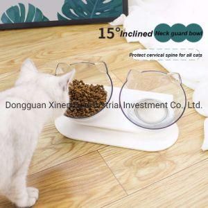 Wholesale Price Plastic Double Water &amp; Food Dinner Pet Cat Drinking Bowl