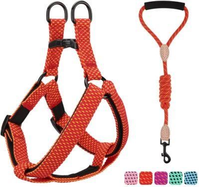 Durable Adjustable Heavy Duty Dog Leash Harness Set for Pets