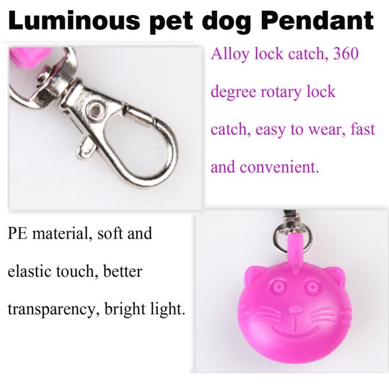 LED Glow Pet Pendant Light up Cartoon Pendant, Night Walkpet Pendant Ornaments