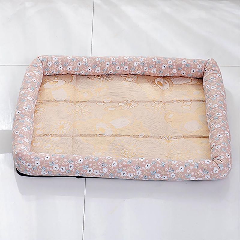 Summer Ice Silk Square Kennel Pet Beds