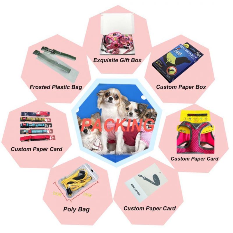 Custom Adjustable No Pull Neoprene Waste Pet Pouch Training Luxury Dog Treat Bag Dog Harness Set