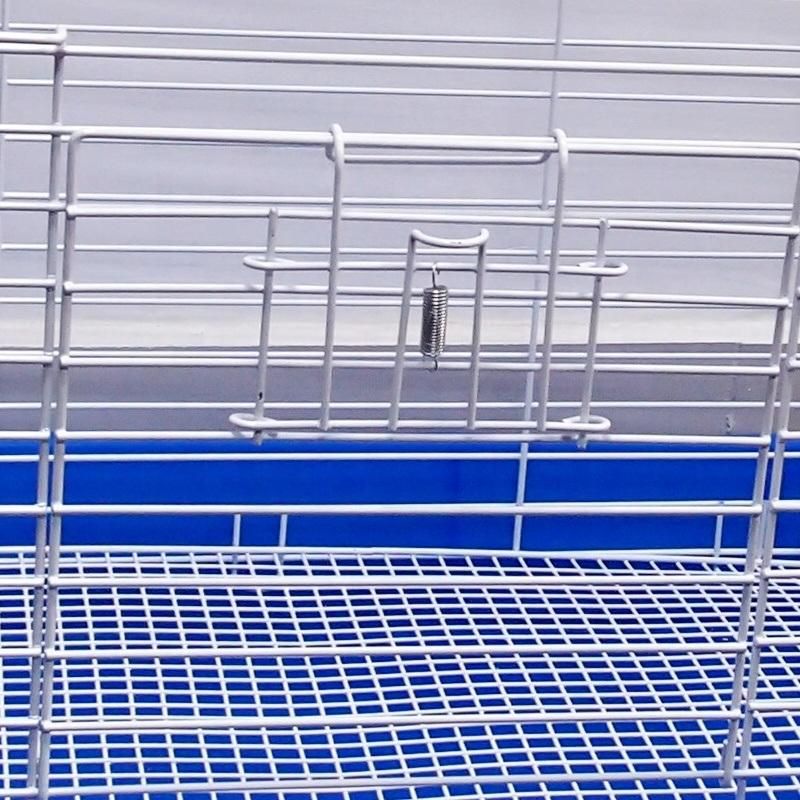 Rabbit Cage Metal Indoor Pet Rabbit Hutch Portable Outdoor Small Animal House Poultry Carriers with Tray