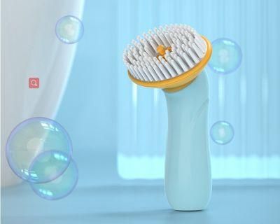 New Pet Bath Massage Brush Hand-Held Soft Head to Remove Floating Hair Cleaning Bath Brush Wet and Dry Dual-Use Self-Cleaning Comb