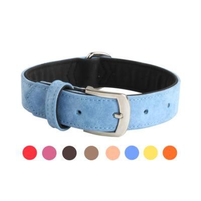 Factory Fashion Adjustable Comfort Pet Dog Collar, Private Durable PU Leather Dog Collars Logo Custom