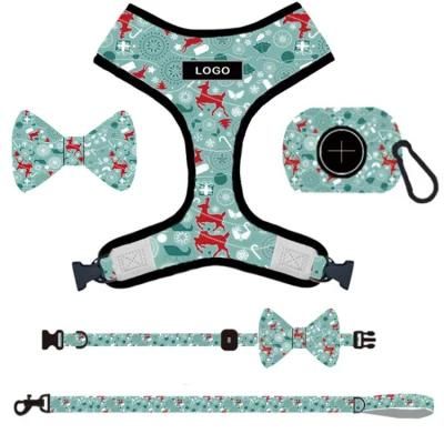 Factory Custom Logo Customized Pattern Adjustable Soft Mesh Padded Reversible Dog Harness