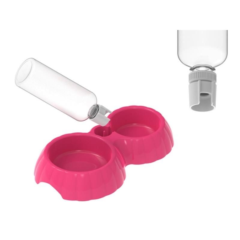 Wholesale Plastic Pet Feeder Double Pet Bowl for Dog Feed