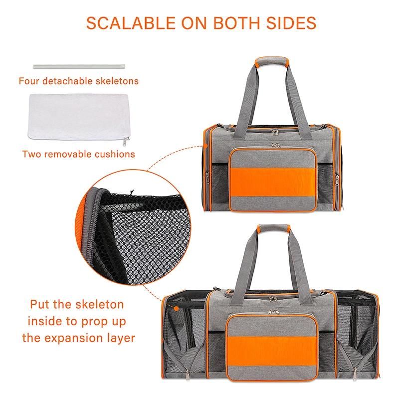 Airline Approved Expandable Soft Sided Pet Travel Breathable Carrying Handbag