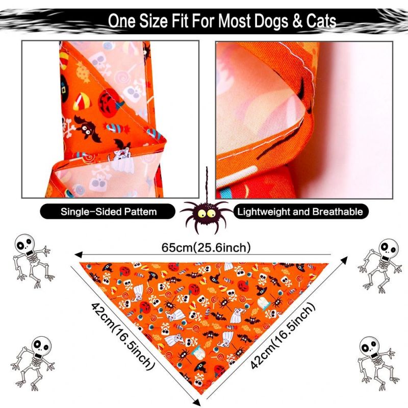 Halloween Dog Bandana, , Pet Kerchief Scarf Dog Triangle Bibs Washable Cat Scarf Accessories for Halloween Holiday Christmas