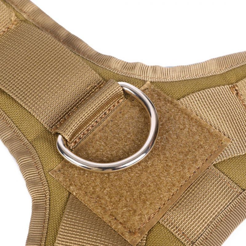 Tactical Military Adjustable Training Oxford Dog Harness Safety Vest Easy Control Front Clip for S/M/L Size