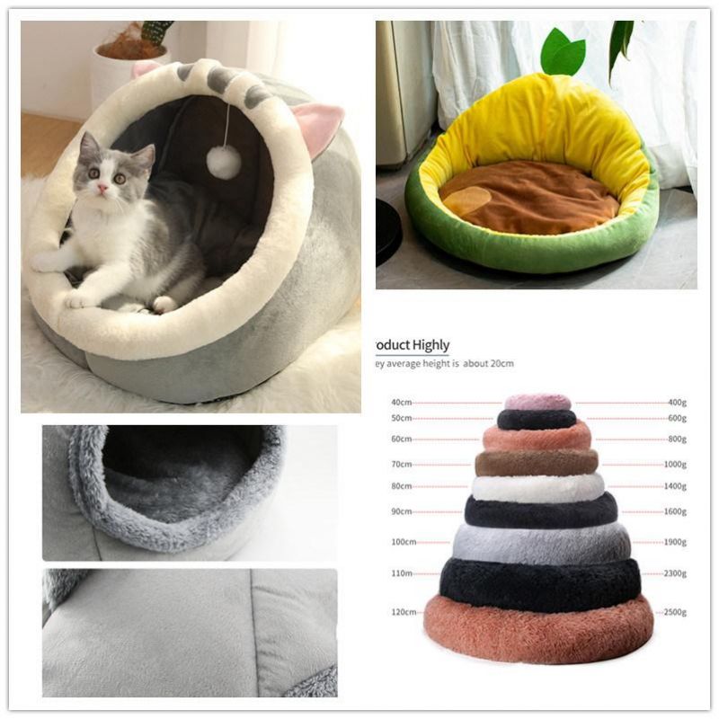 Eco Donut Cuddler Cozy Pet Bed Warm Plush Cat Bed