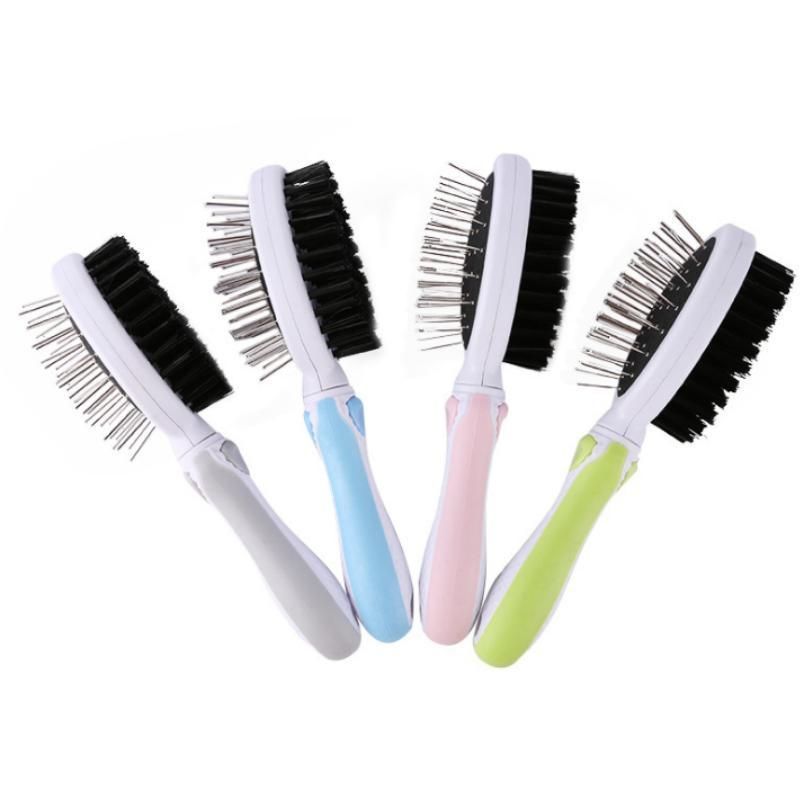 New Design Double-Sided Pet Dog Hair Cleaning Tools Massage Combs Brushes Dogs Cats Hair Removal Comb Brush Grooming Tool Pet Brush Comb