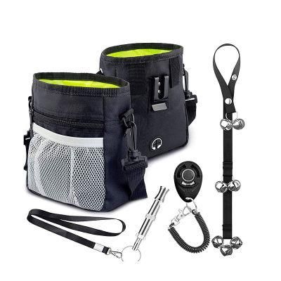 Dog Walking Treat Bag, Dog Treat Pouch with Adjustable Waist Belt, Dog Walking Treat Bag Accessories Including Dog Clicker Bag