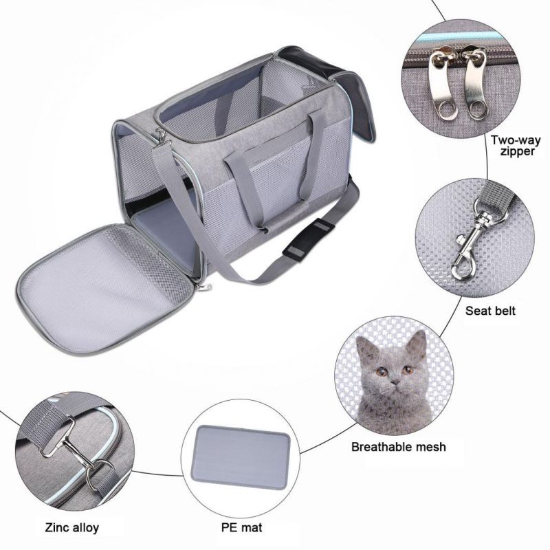 New Comfortable Breathable Mesh and Nylon Fabric Large Space Cat Dog Portable Pet Bag