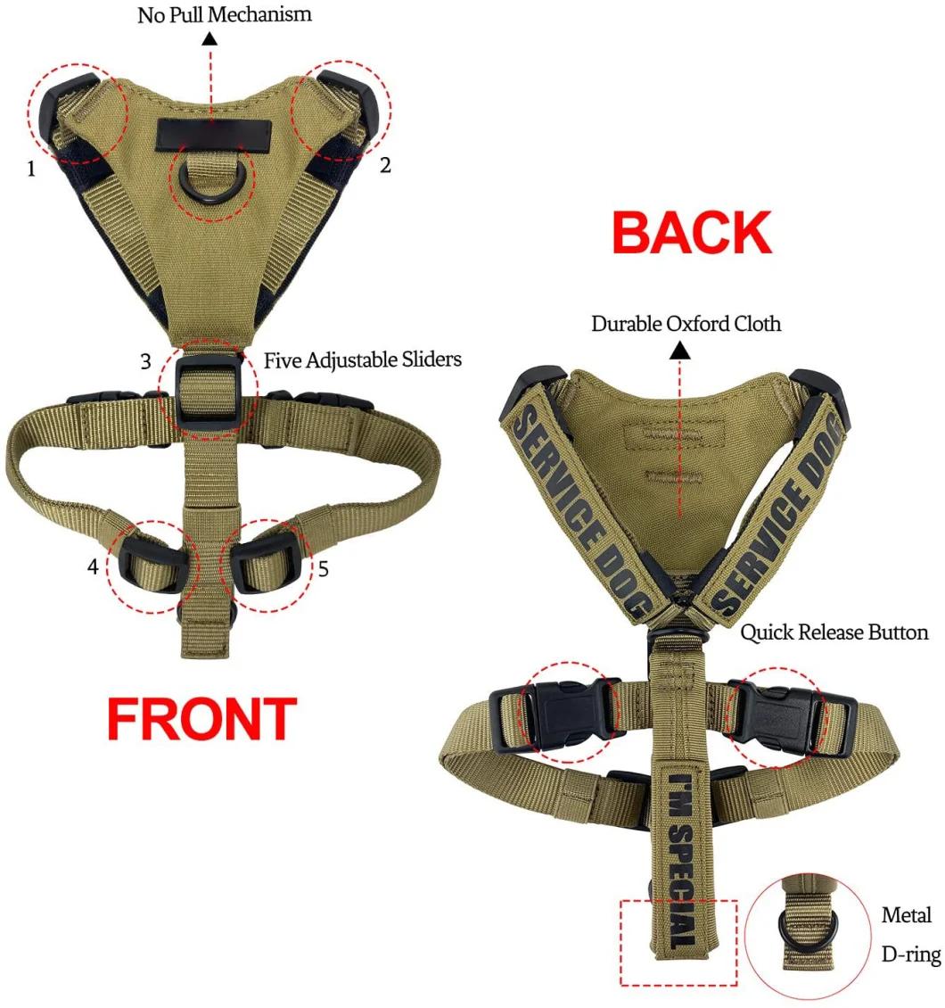 Khaki Color Adjustable Tactical Working Dog Service Vest