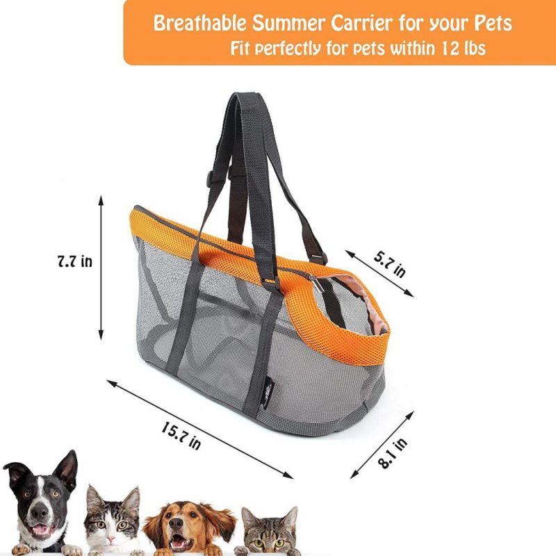 Portable Breathable Mesh Soft Sided Pet Carrier Bag for Cats Puppies